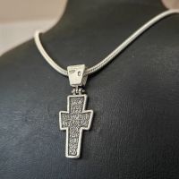Сребърен кръст, кръст с разпятие, православен кръст, сребърен двулицев кръст, сребро 925, снимка 6 - Колиета, медальони, синджири - 45777147