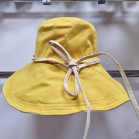 Красива дамска шапка с панделка в модерни нежни цветове Цветове: бежав,жълт,син,оранжев , снимка 2 - Шапки - 44995505