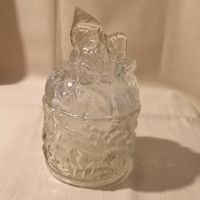  Стара стъклена бонбониера захарница., снимка 1 - Антикварни и старинни предмети - 45684442