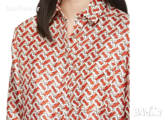 ОРИГИНАЛНА копринена риза /блуза BURBERRY от 100% коприна, снимка 1