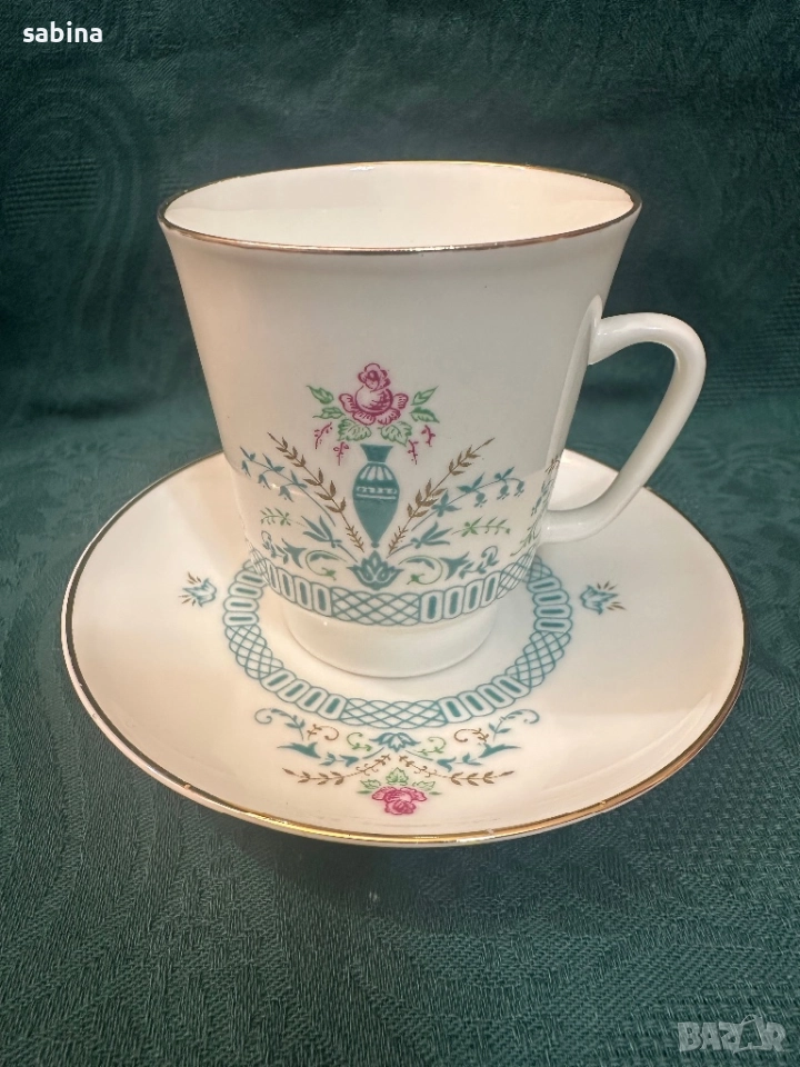 Двоен сет/сервиз от костен порцелан на ЛФЗ Ломоносов, снимка 1