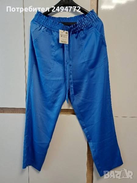 нов сатенен панталон Zara, снимка 1