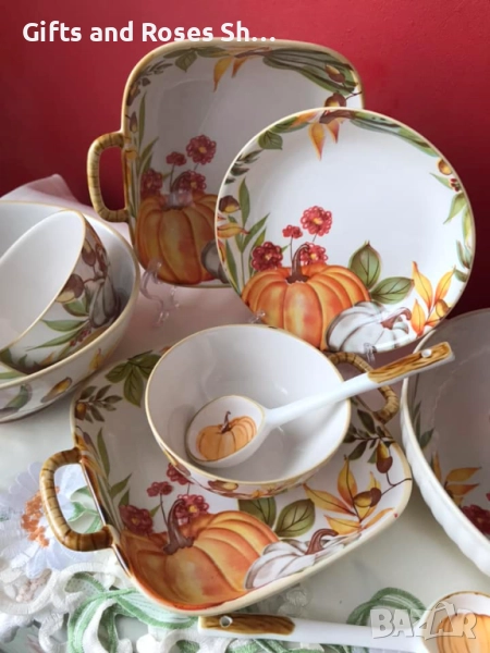 Керамика с декор тикви, снимка 1