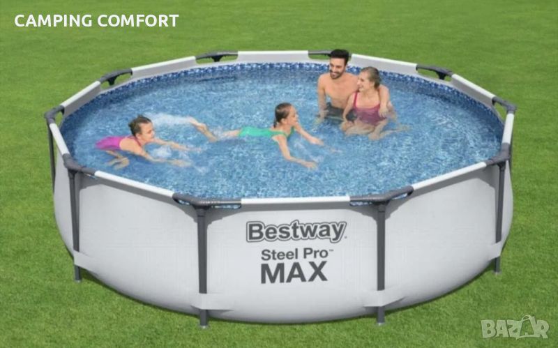 Басейн с метална рамка  BESTWAY Steel pro max 305x 76 см, снимка 1