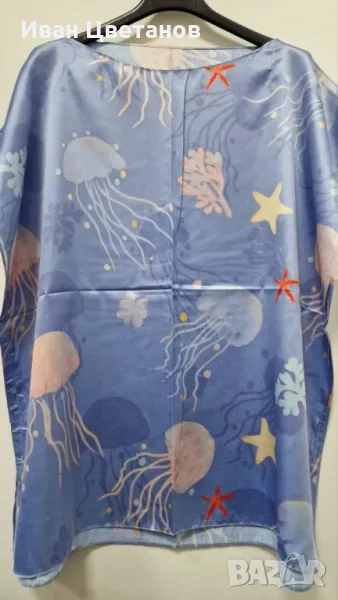 Луксозна плажна туника от 100% коприна – стил и комфорт за летните дни, снимка 1