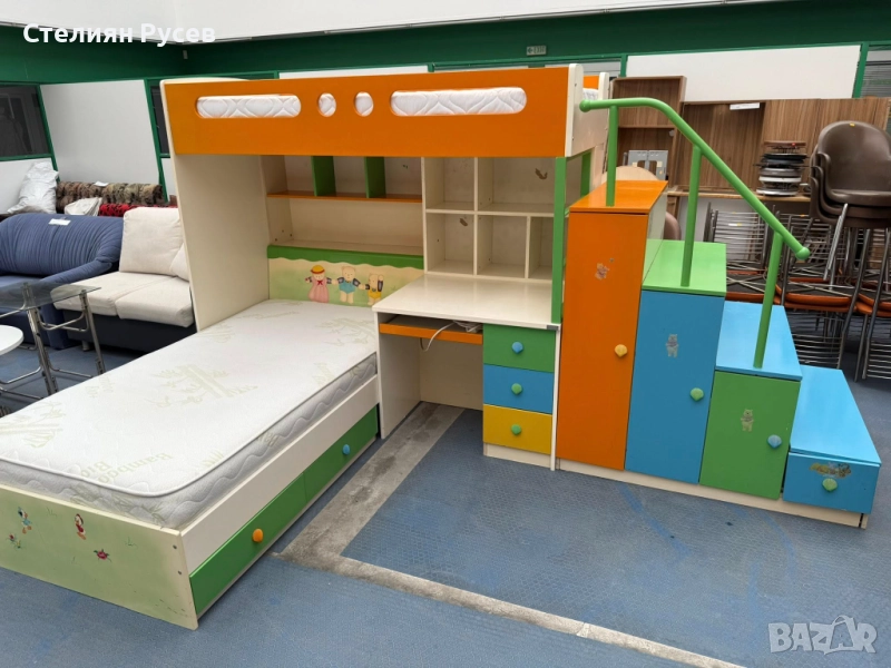  2408 двуетажно легло 190/105см с матрак цена 570 лв или 291,44 евро -долното легло 190/105см с матр, снимка 1