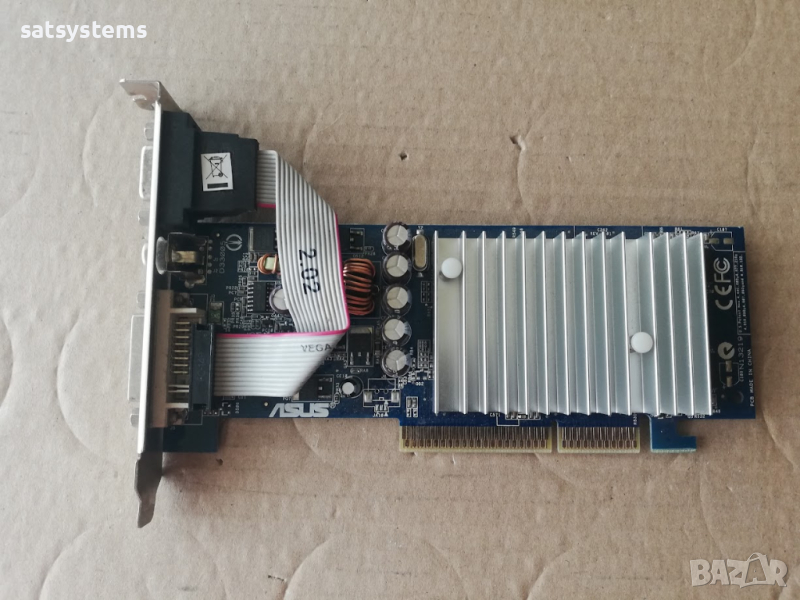 Видео карта NVidia GeForce Asus N6200TD 128MB DDR 64bit AGP, снимка 1