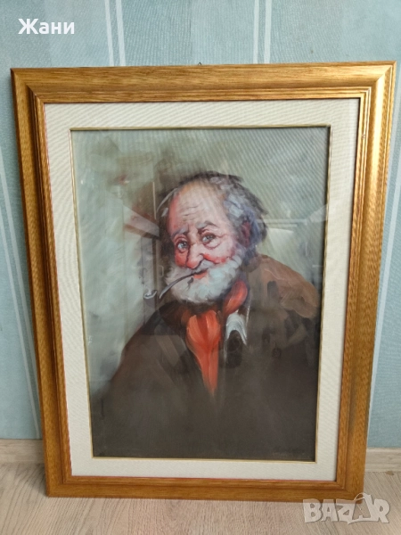 Картина портрет на възрастен мъж, снимка 1