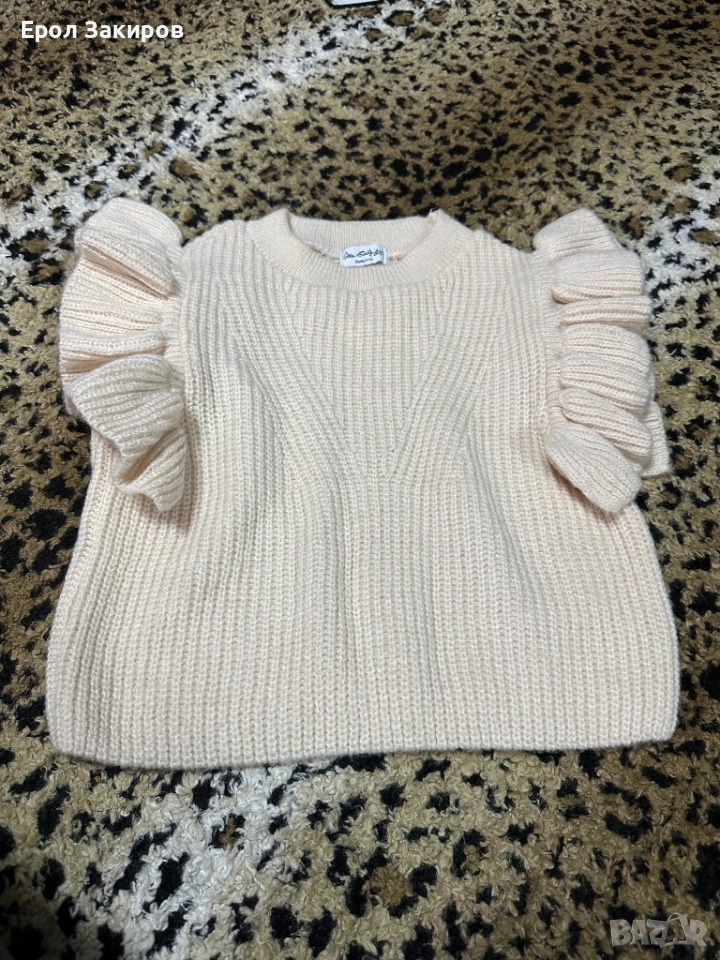 Плетена бежава блузка , снимка 1