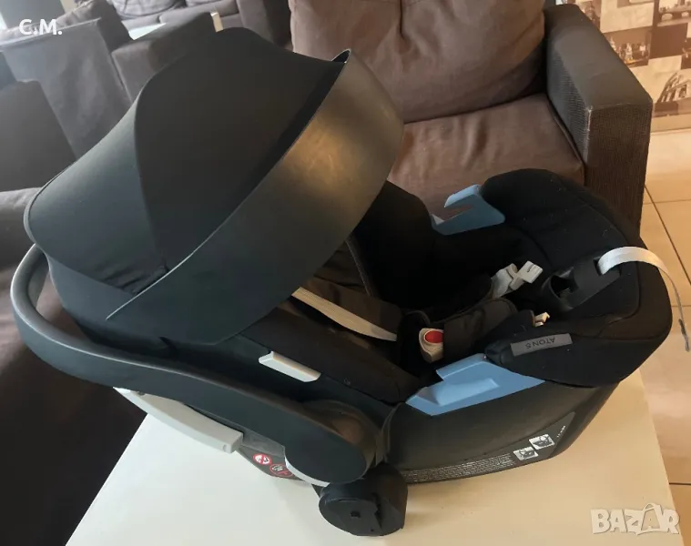 Стол за кола Cybex Aton 5 + Адаптори, снимка 1