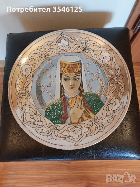 Ръчно рисувана сувенирна чиния от Узбекистан , снимка 1