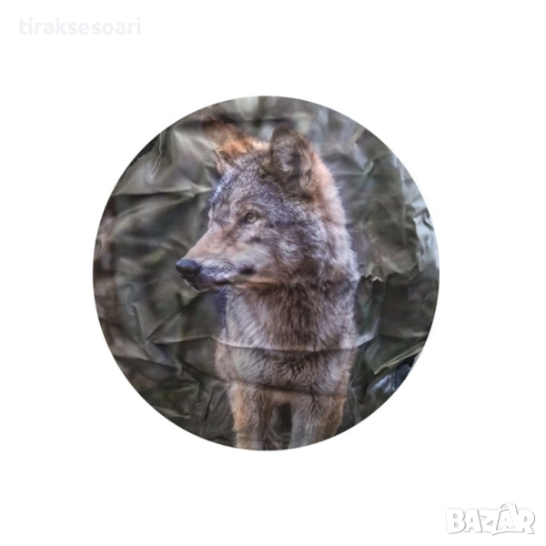 Калъф за резервна гума ВЪЛК 16 цола – еко кожа, за джипове, снимка 1