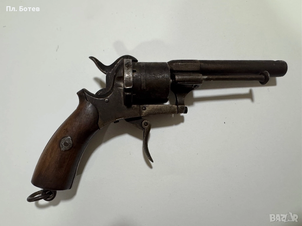 Стар щифтов револвер, пистолет, снимка 1