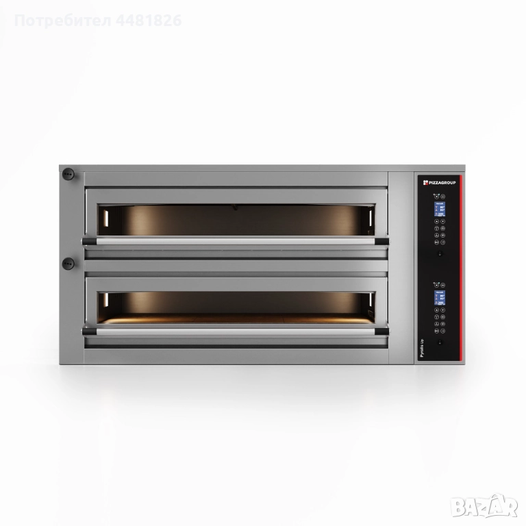 Двукамерна фурна за пици – до 9 броя Ø30/34 см на ниво, 26.64 kW, снимка 1