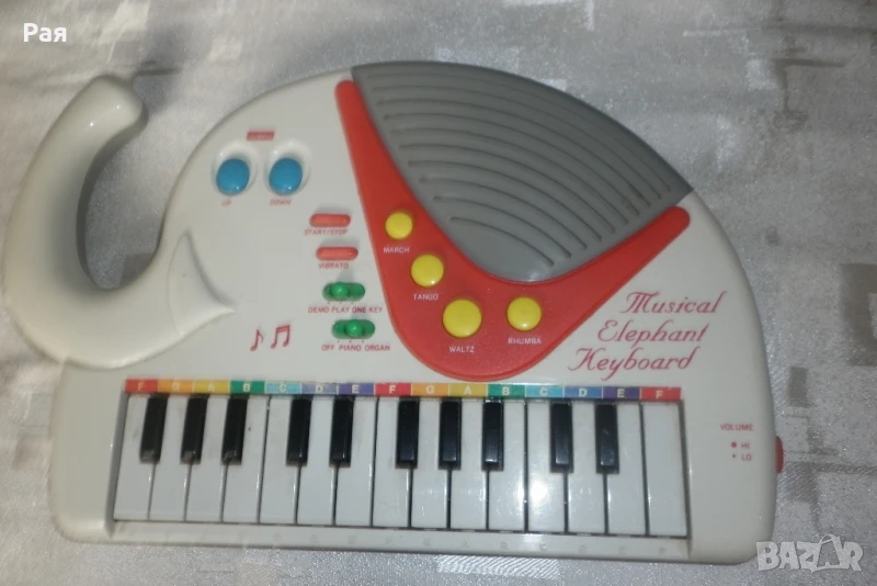 Ретро йоника Tandy Corporation Tandy Radio Shack Musical Elephant Keyboard Electronic Interactive Mu, снимка 1