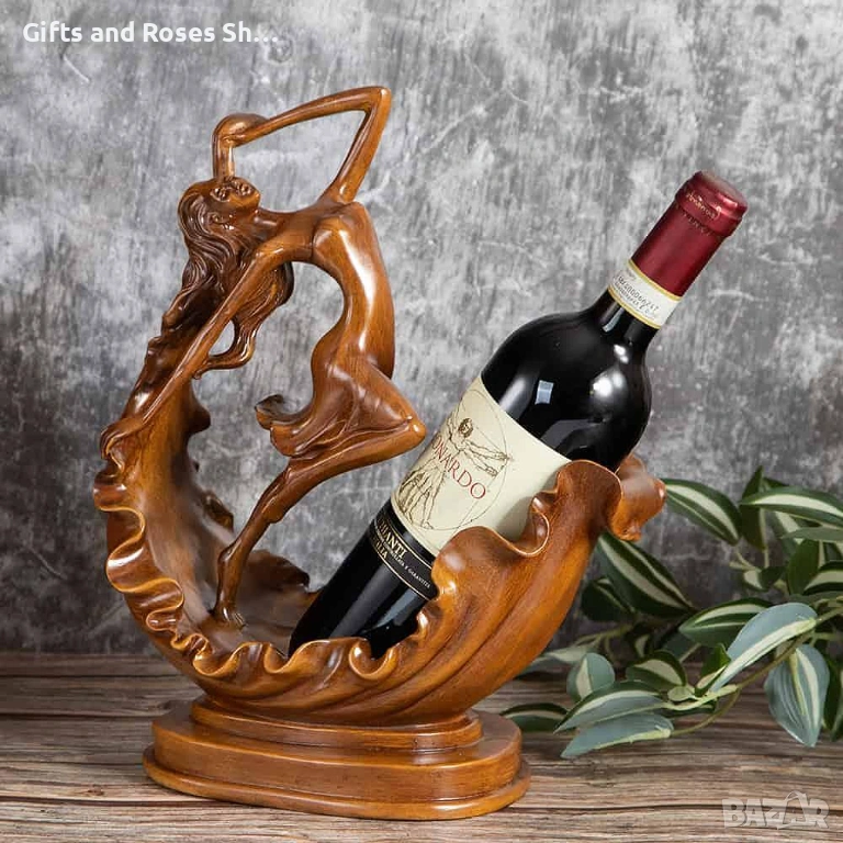 Поставка за бутилка вино Жена, снимка 1