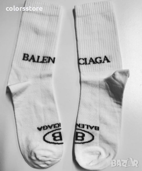Бели чорапи Balenciaga-BR132D, снимка 1