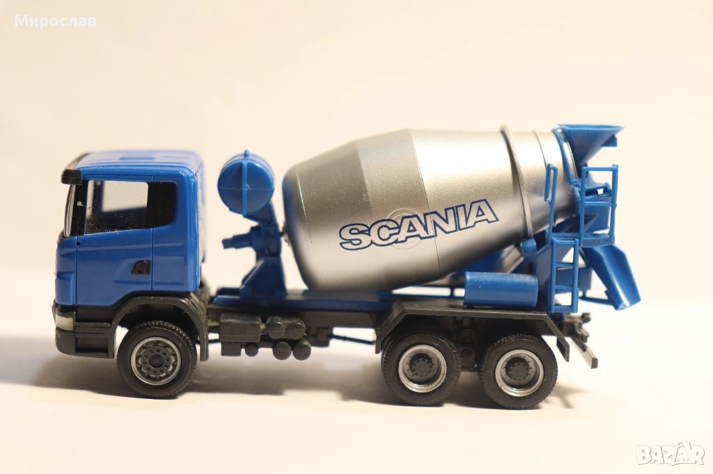 HERPA?? WIKING ?? H0 1/87 SCANIA БЕТОНОВОЗ КАМИОН МОДЕЛ, снимка 1