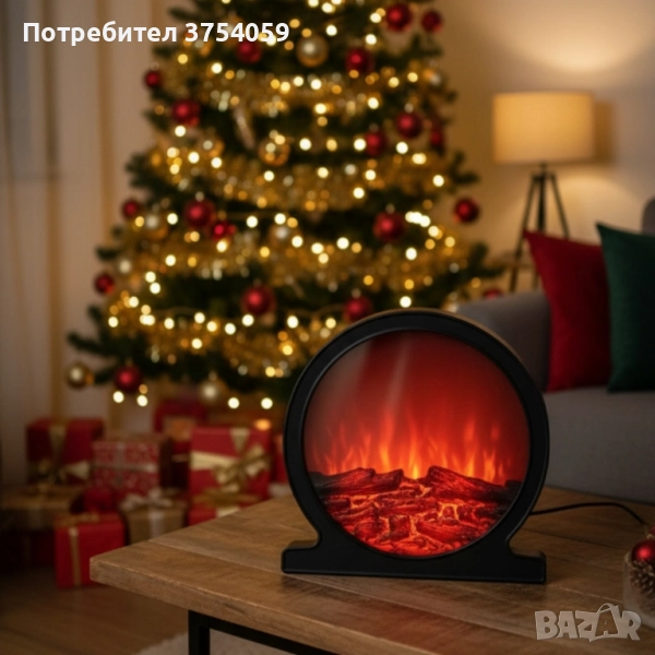 Кръгла декоративна Led камина, снимка 1