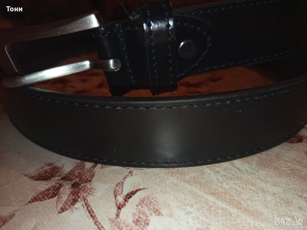 LUIGI LAMBERTO Нов Стилен Мъжки Колан Изцяло от Естествена Кожа 130см., снимка 1