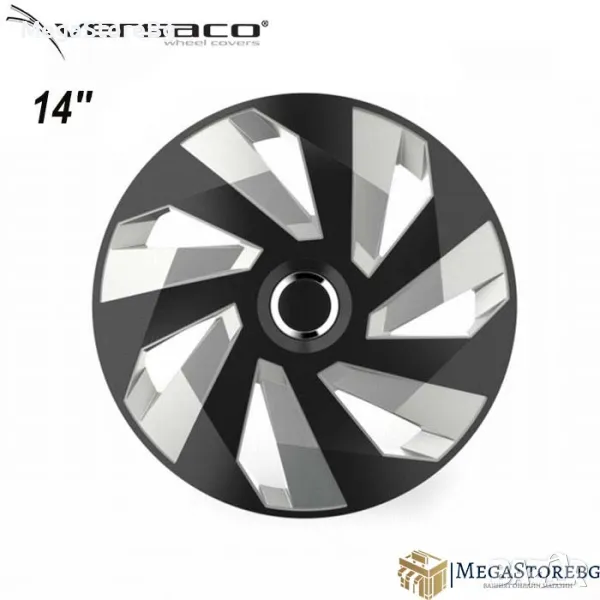 Тасове за джанти 14'' Versaco Vector RC Black/Silver, снимка 1