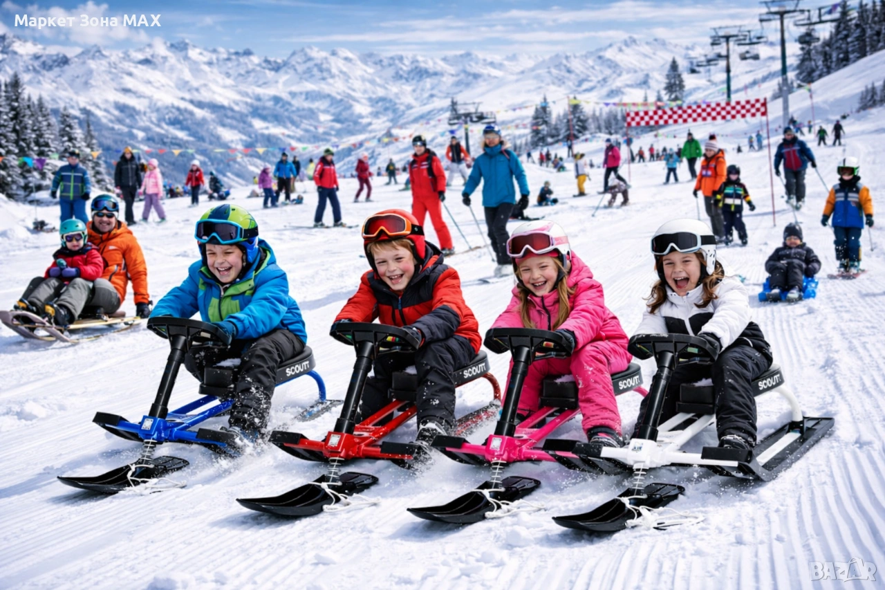 SCOUTT Sport – Здрава зимна Шейна с кормило - Размери: 110 × 50 × 46 см (д/ш/в), снимка 1