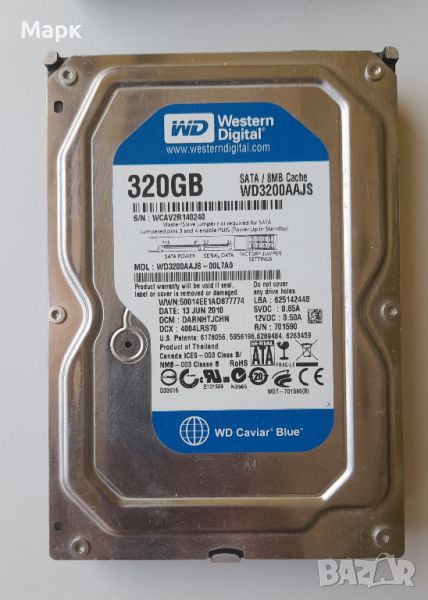 Хард диск 320ГБ WD3200AAJS 3.5", снимка 1