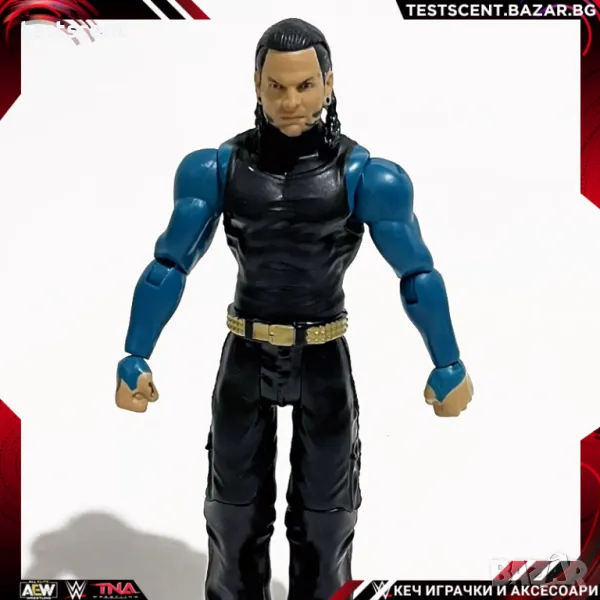 Екшън фигура WWE Jeff Hardy Basic Series Джеф Харди Mattel Cyan Black, снимка 1