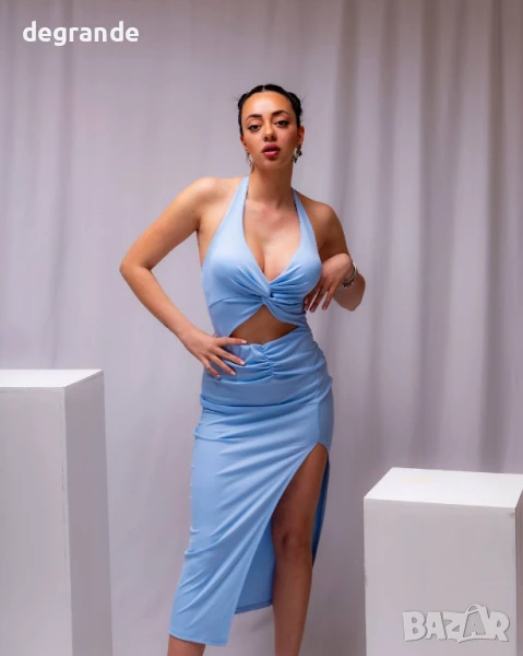 Елегантна синя рокля, снимка 1