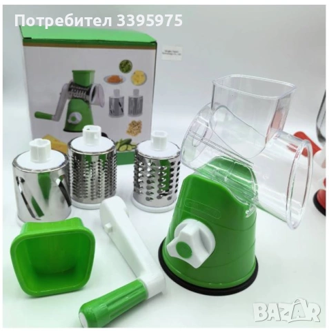 Ръчна мултифункционална търка с въртящ се механизъм, снимка 5 - Аксесоари за кухня - 53406154