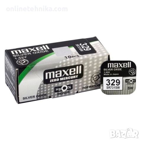 Сребърна батерия Maxell 329, SR731SW, снимка 1 - Друга електроника - 46454099