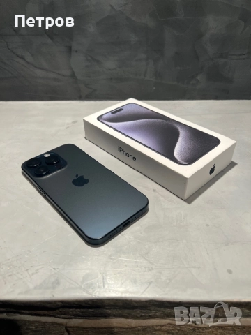 КАТО НОВ Iphone 15 Pro 256 GB Blue Titanium, снимка 4 - Apple iPhone - 52887749