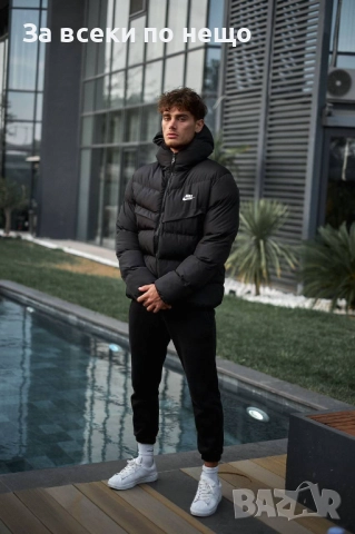 Nike Мъжки Черно Зимно Яке Код LFS670, снимка 5 - Якета - 51899212