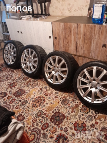 Джанти 17 Ауди 5x112 57,1 225 45 r17 Bridgestone Turanza, снимка 6 - Гуми и джанти - 52323686