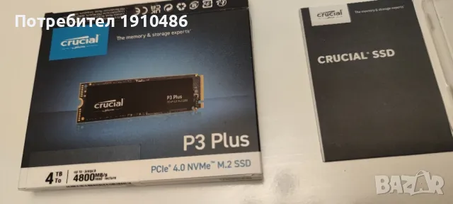 nvme 4tb PCIe 4.0 m.2 ssd Crucial, снимка 4 - Твърди дискове - 48145959