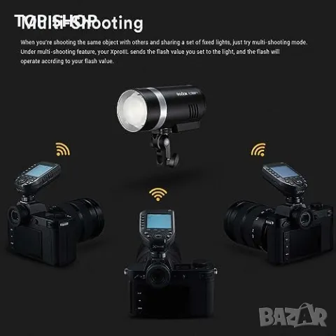 Нов Безжичен тригер за светкавица за камера Fuji Трансмитер TCM функция, снимка 3 - Чанти, стативи, аксесоари - 49668504