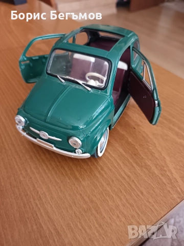 Количка Фиат 1/16 SOLIDO - FIAT - 500, снимка 2 - Колекции - 52562677