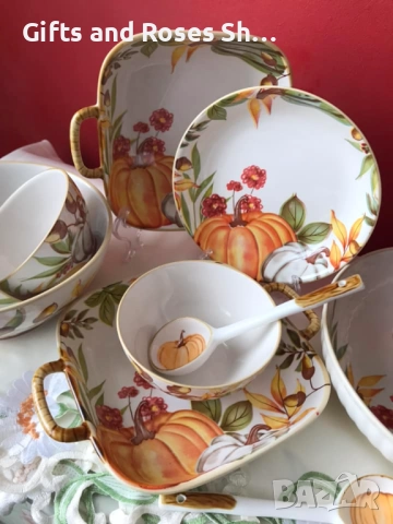 Керамика с декор тикви, снимка 1