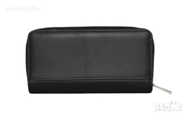 Дамско портмоне от естествена кожа, Черно, Imperial, снимка 4 - Портфейли, портмонета - 46374445