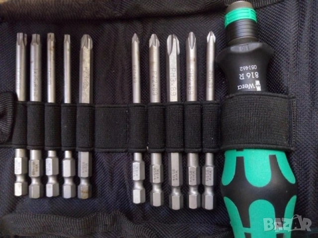 Wera Kraftform Kompakt 11ЧАСТИ ОТВЕРТКА С НАКРАЙНИЦИ . TOPTUL SUPER GRIP 5 бр прави отвертки