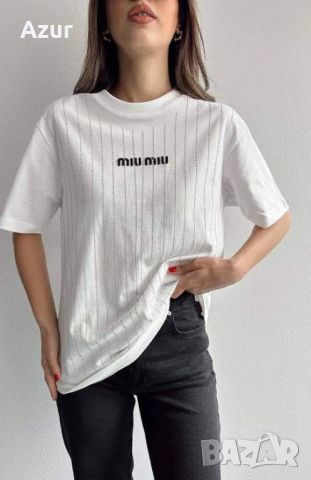 овърсайз тениска Miu Miu , снимка 1 - Тениски - 46293910