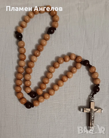 Малка броеница от дървени мъниста , снимка 2 - Антикварни и старинни предмети - 53743544