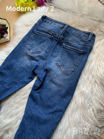 Еластични накъсани дънки, снимка 3 - Дънки - 50867714