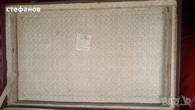 Стар български жакардов куфар, средна големина, 10.08.1959 г, ТПК Г. Дамянов, снимка 12 - Антикварни и старинни предмети - 50833490