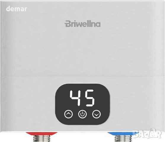 Електрически проточен бойлер Briwellna 5,5 KW, без резервоар,220V(бял), снимка 1 - Бойлери - 45324926