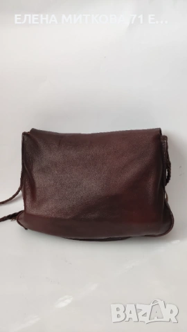 Мека дамска чанта от естествена кожа в "бохо стил" с ресни, снимка 2 - Чанти - 54139786