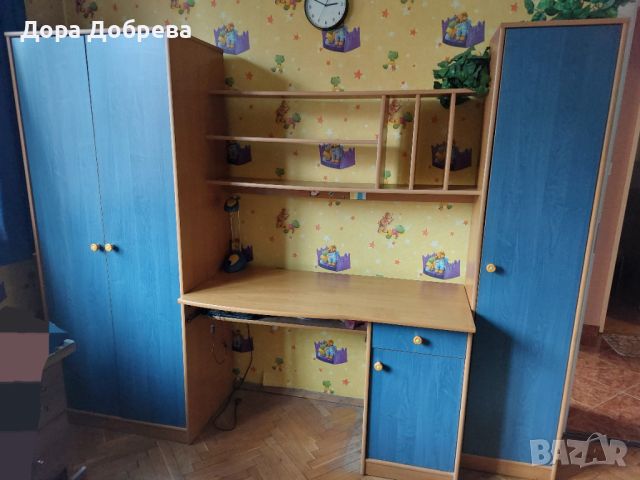 Детска секция гардероб  бюро и шкав, снимка 3 - Секции и витрини - 45753849