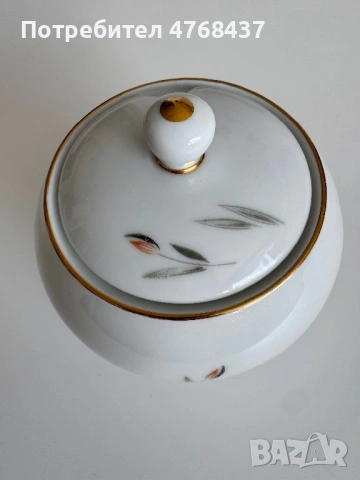 Винтидж порцеланова захарница Бавария, Германия, снимка 3 - Прибори за хранене, готвене и сервиране - 53869533