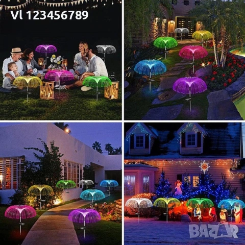 Соларна градинска лампа Медуза, снимка 3 - Соларни лампи - 53683737