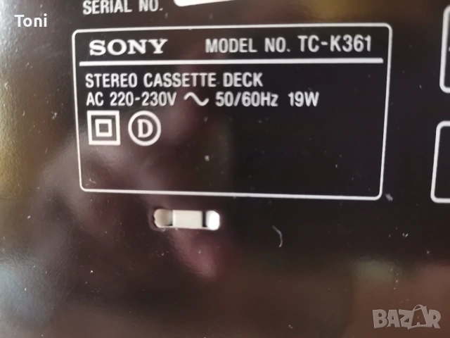 Касетен дек Sony tc k361, снимка 6 - Декове - 54007684
